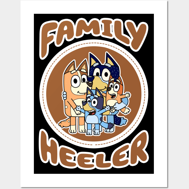 Family Heeler Wall Art by Fazar.Sisadboy